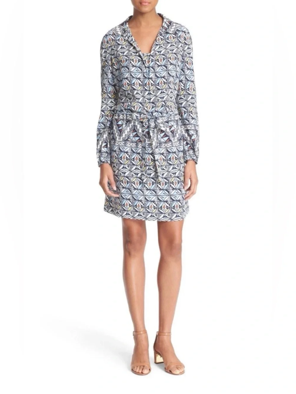 Tory Burch 100% Silk Tunic Dress Size 4 Flawed